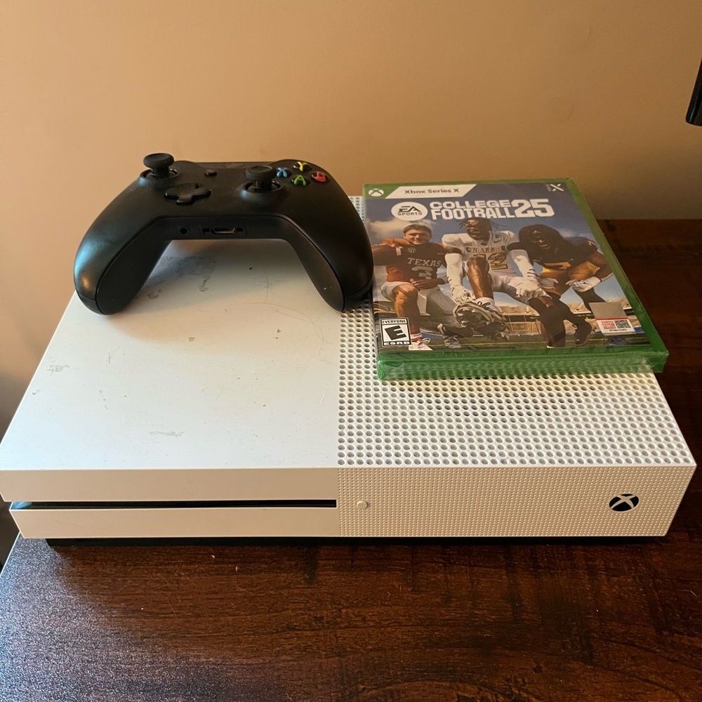 One S White Console with Black Controller